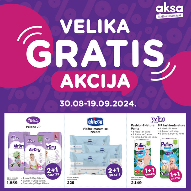 <h3>Velika gratis akcija</h3>