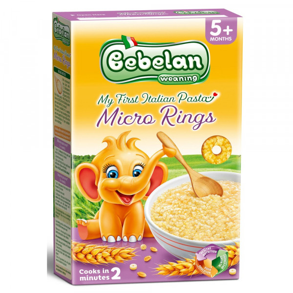 Bebelan testenina za bebe Micro Rings 350g 