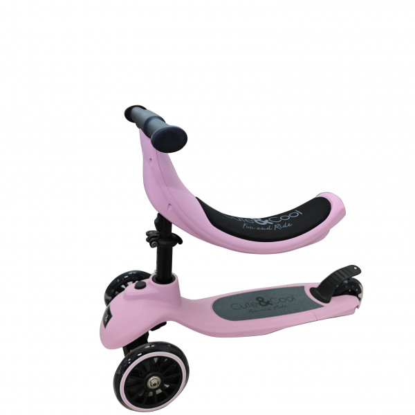 Cute&cool Mini Deluxe Scooter 4 in 1, Pink 