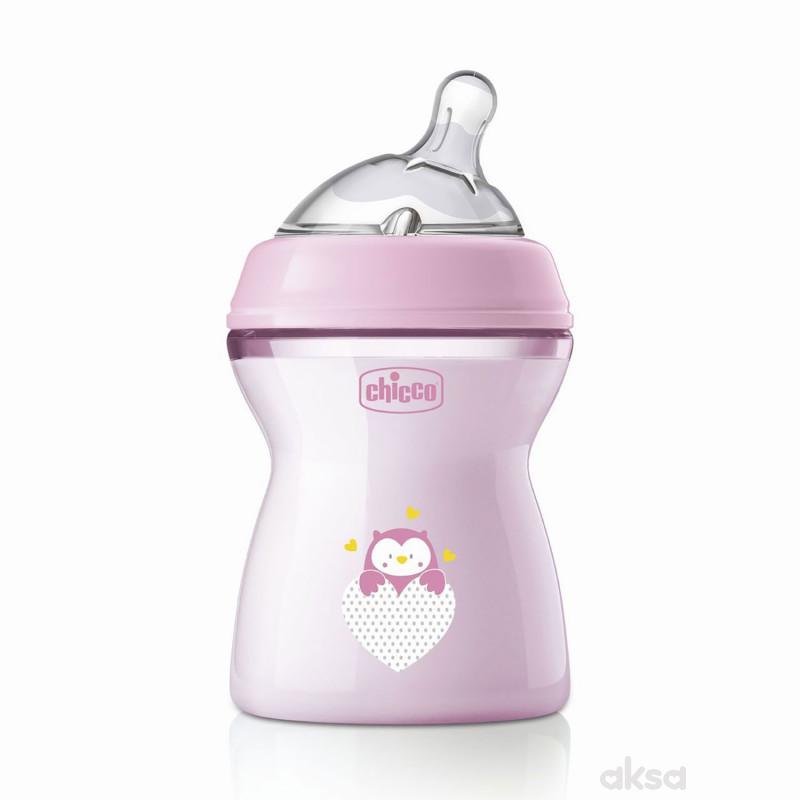 Chicco NF plastična flašica,250ml,silikon,2m+,dev. 