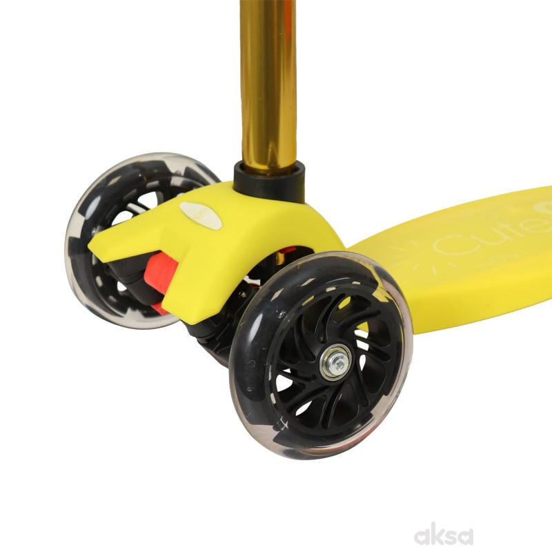 Cute&Cool trotinet Prime Lights yellow 