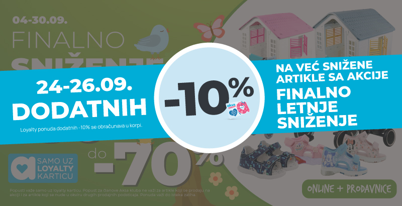 Dodatnih -10% outdoor