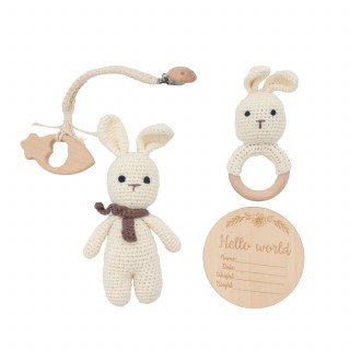 Cute&Cool poklon set za bebe beli zeka 3 kom 