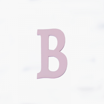 Drveno slovo B roze 