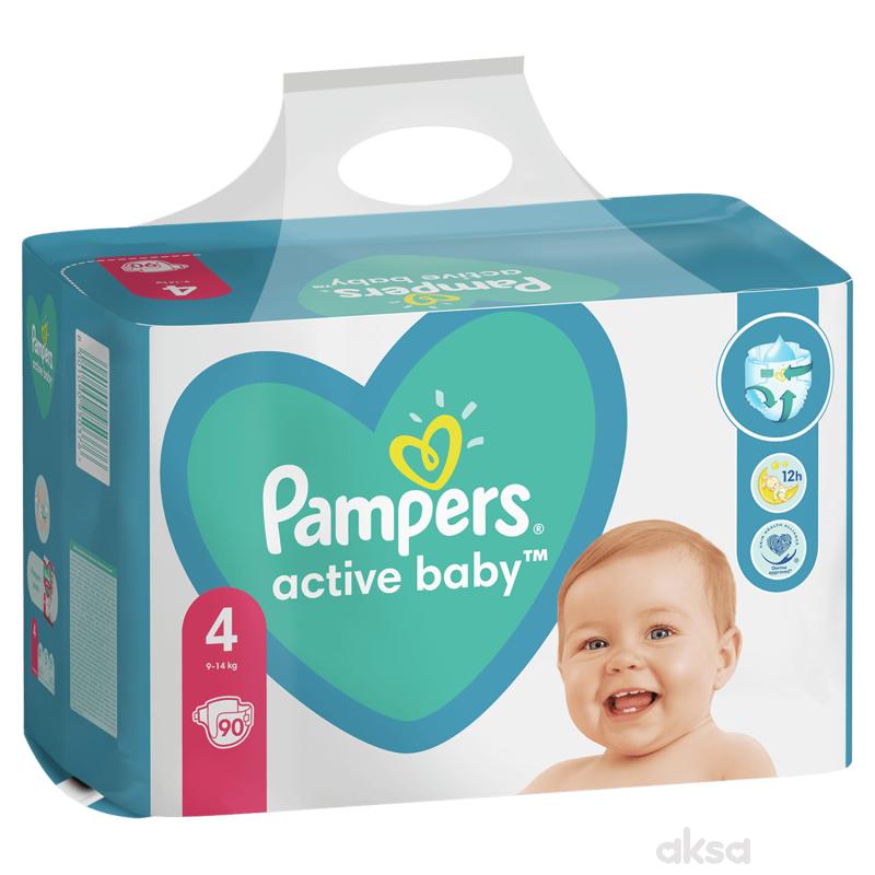 Pampers pelene active baby bag 4 maxi 9-14kg 90kom | AKSA